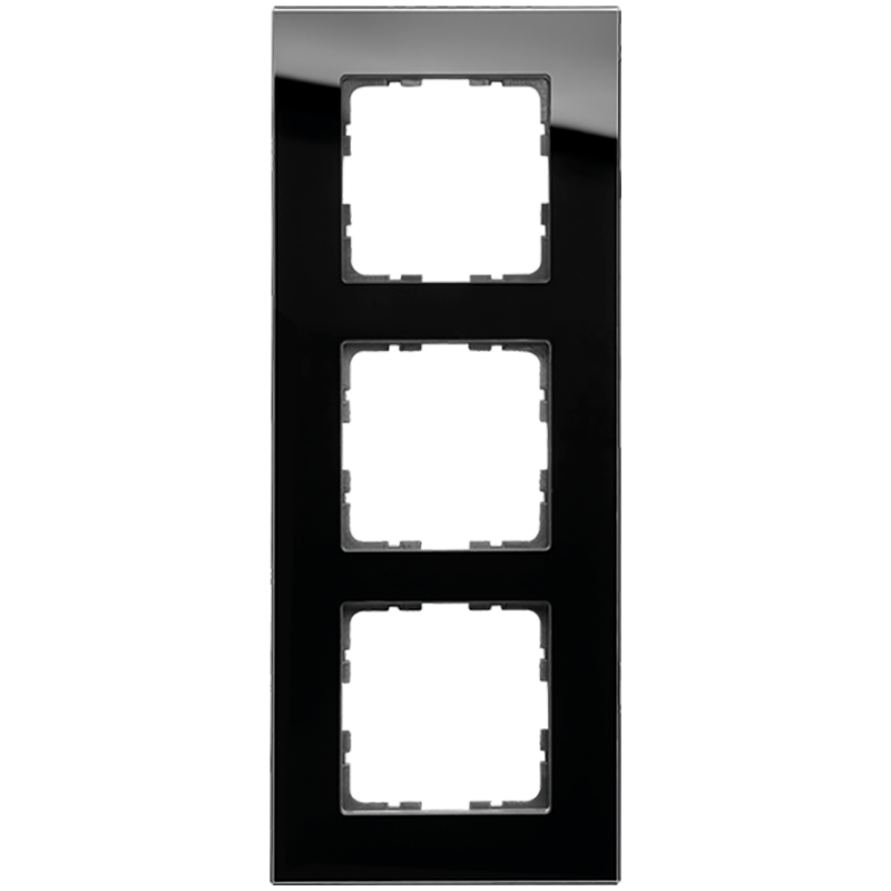 Изображение G1003GB Рамка 3-кратная из стекла - G-Glass (черный) - завод JASMART