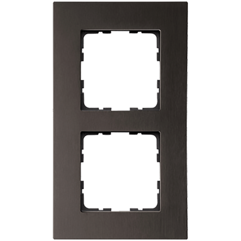Изображение G1002AZ Рамка 2-кратная из алюминия - G-Metal (коричневый) - завод JASMART