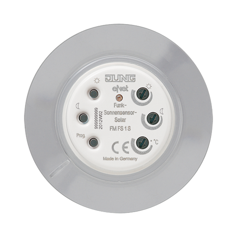 Изображение FMFS1S  eNet радиоуправление, датчик освещённости с питанием от солнечной энергии - завод JUNG