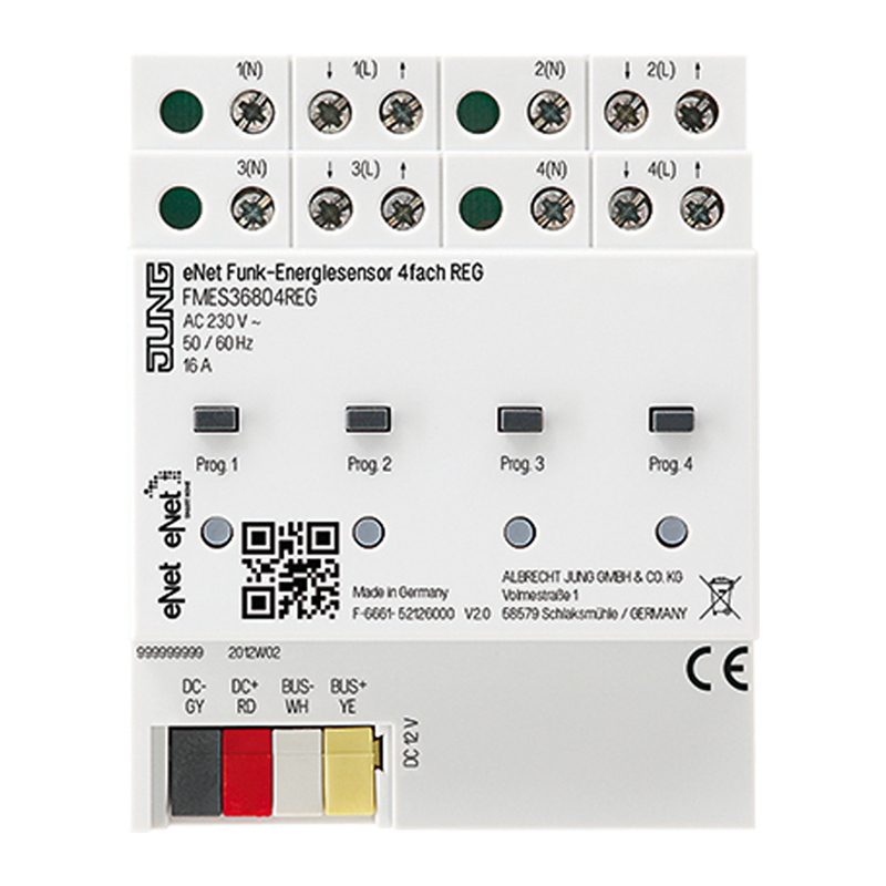 Изображение FMES36804REG  eNet датчик радиоизлучения 4-группы, для DIN-рейки - завод JUNG