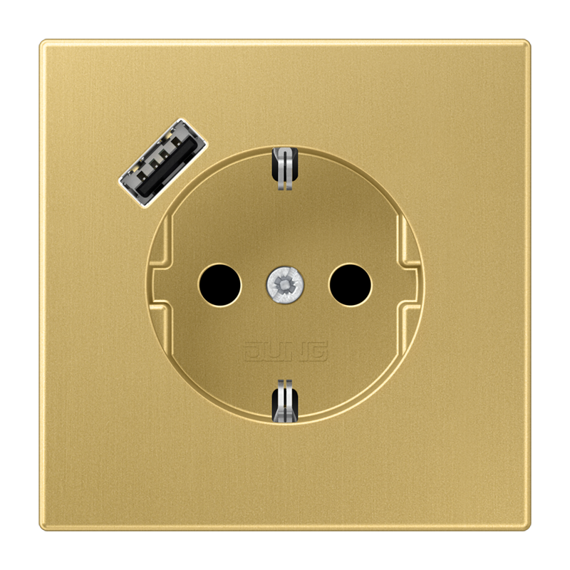Изображение ME1520-18AC-L  Розетка SCHUKO® с USB-интерфейсом - завод JUNG
