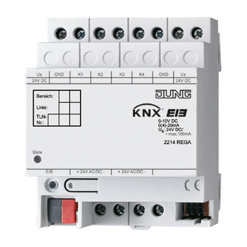 Изображение 2214REGA  KNX аналоговый вход 4 группы - завод JUNG