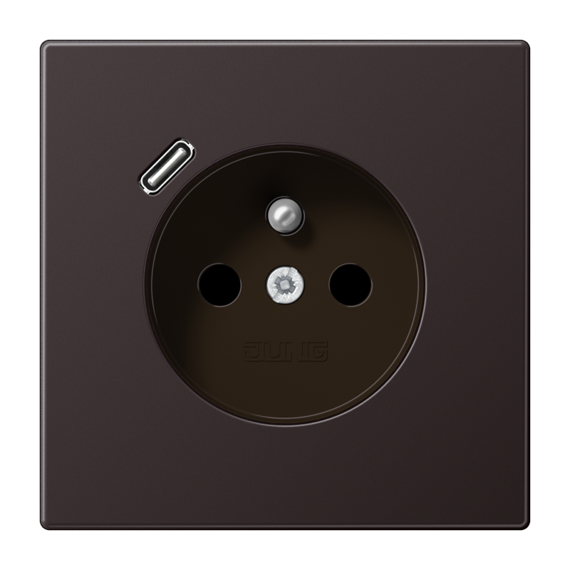 Изображение AL1520F-18CD  Розетка, франко-бельгийской системы, c USB зарядным устройством - завод JUNG