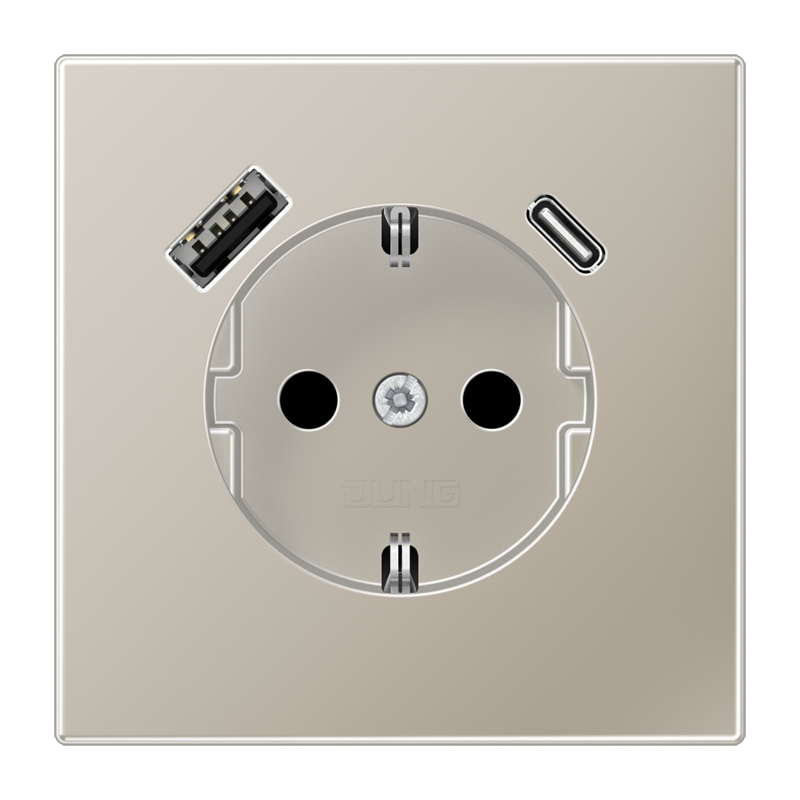 Изображение ES1520-15CA-L  Розетка SCHUKO® с USB-интерфейсом - завод JUNG
