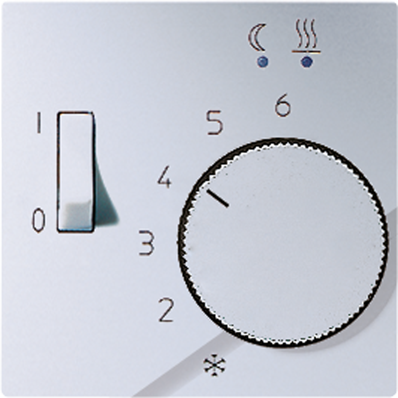 Изображение AFTR231PLAL  Накладка на термостат теплого пола FTR231U; термопласт; алюминий; A500 - завод JUNG