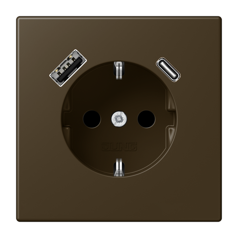 Изображение ME1520-15CAAT-L  Розетка SCHUKO® с USB-интерфейсом - завод JUNG