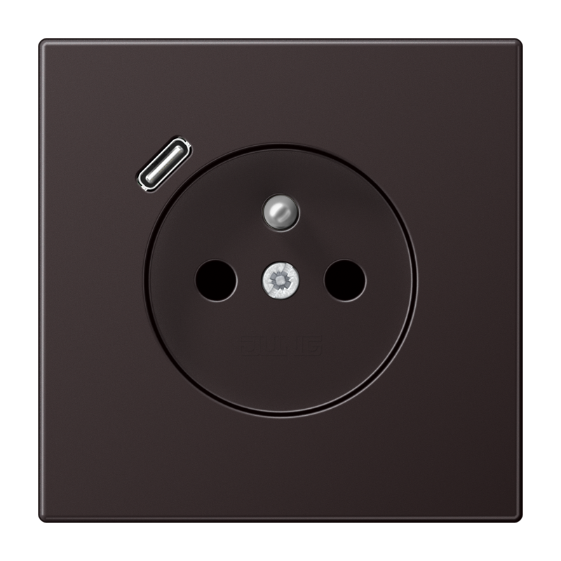 Изображение AL1520F-18CD-L  Розетка франко-бельгийской системы c USB зарядным устройством - завод JUNG