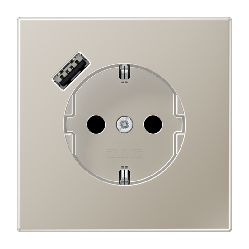 Изображение ES1520-18A-L  Розетка SCHUKO® с USB-интерфейсом - завод JUNG